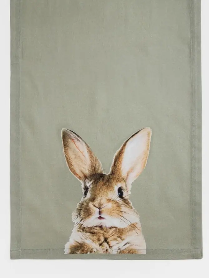 Bieżnik BRUCE z królikiem pistacjowy 40x160 cm