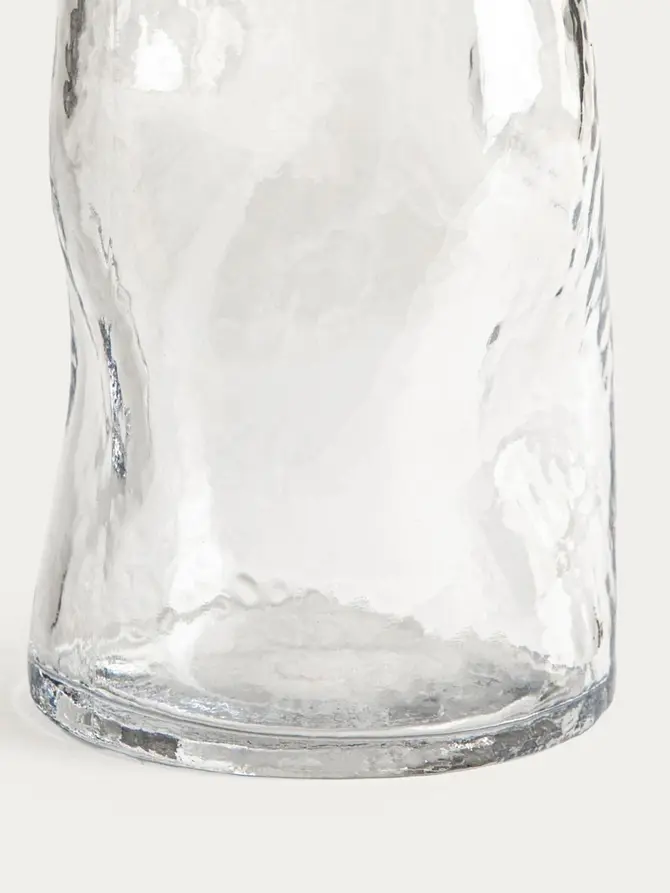 Wazon SOOFTE gnieciony transparentny szklany 11x18,8 cm