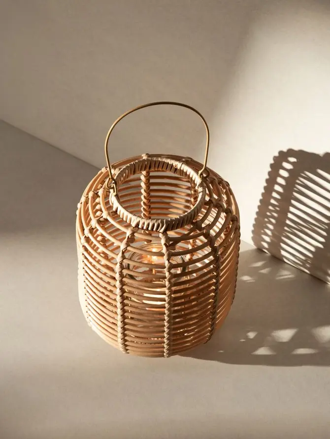 Lampion ROHO naturalny 11x20x24 cm