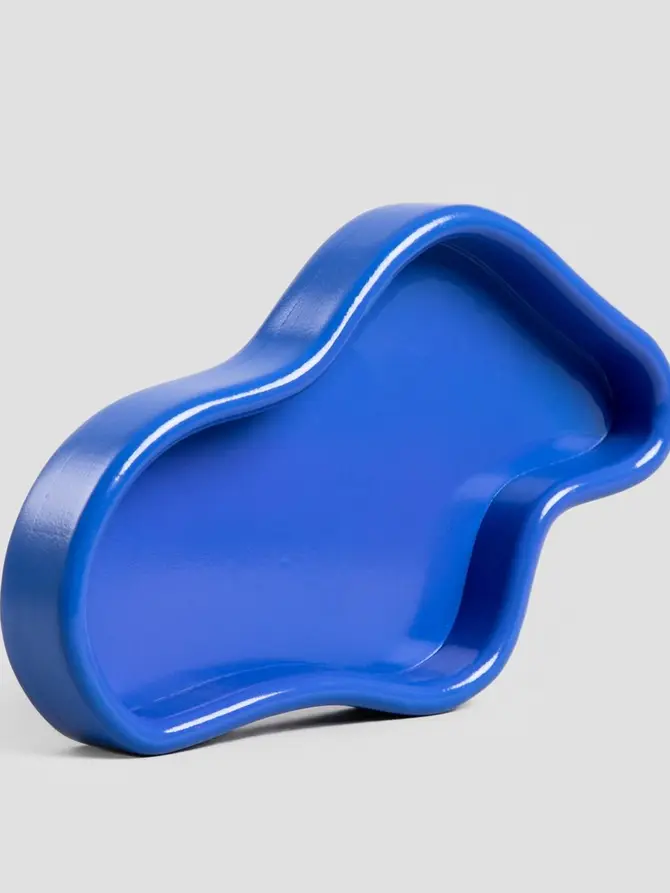 Taca dekoracyjna SOLLIE nieregularny kształt kobalt 20,5x12 cm