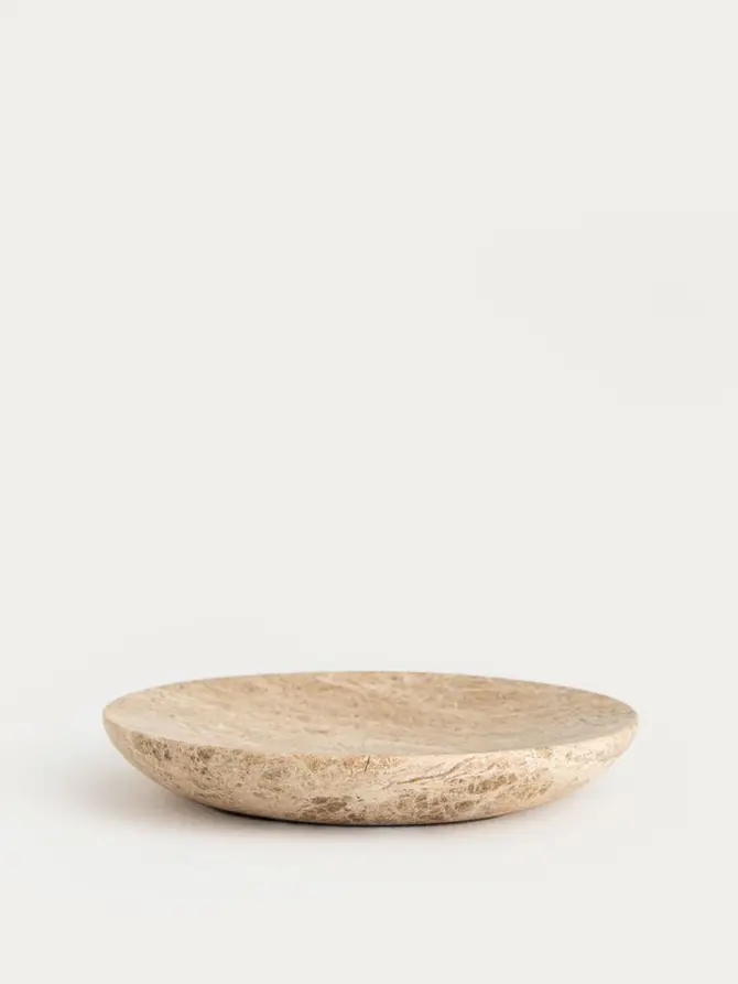 Mydelniczka LUTHER z beżowego marmuru 12x1,7 cm