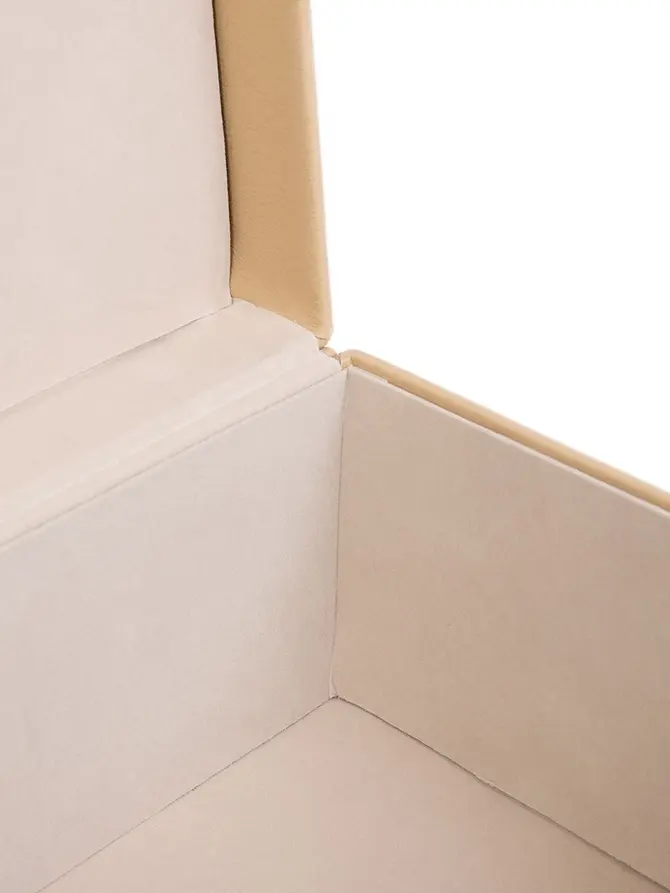 Szkatułka MELA z eko skóry taupe 23x16,5x12,5 cm