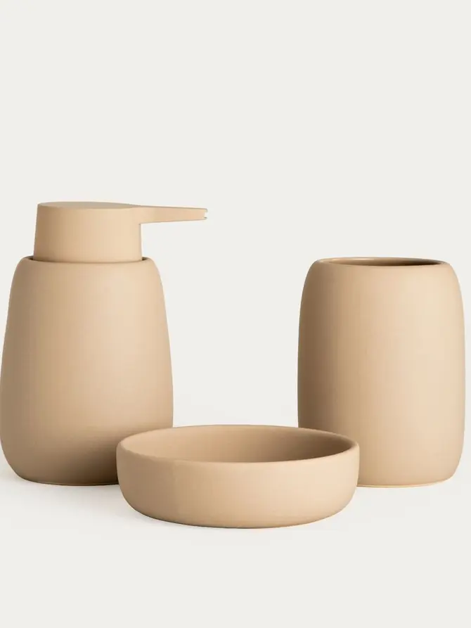 Mydelniczka ALMERI ceramiczna beżowa 11,2x3,2 cm