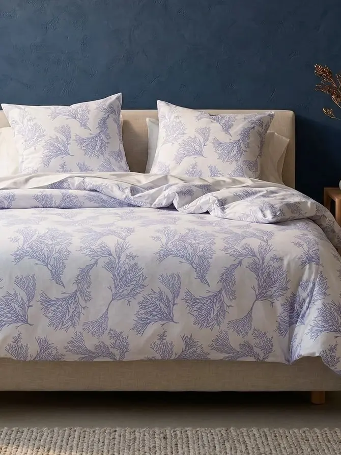 Pościel CORAL bawełniana ze wzorem 160x200 + 2*70x80 cm