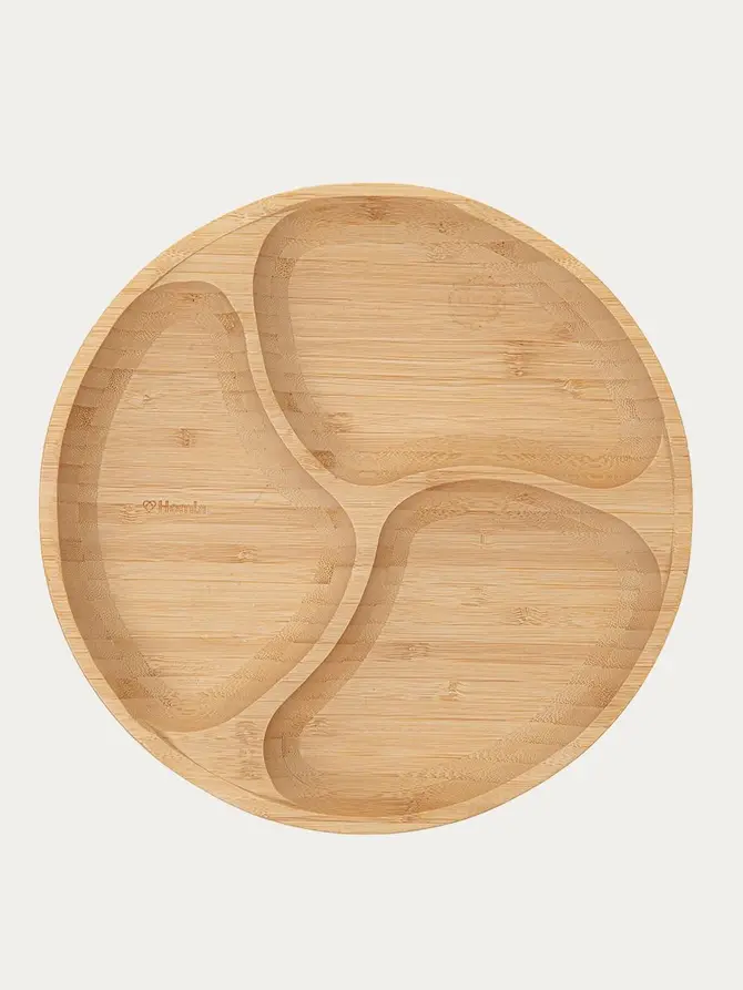 Półmisek BAMBOU bambusowy z trzema przegródkami 25 cm