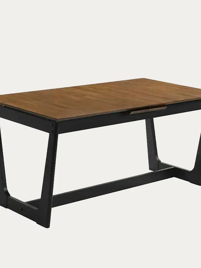 Stół PAHKEL z drewna kauczukowego rozkładany 160-195x90x76 cm