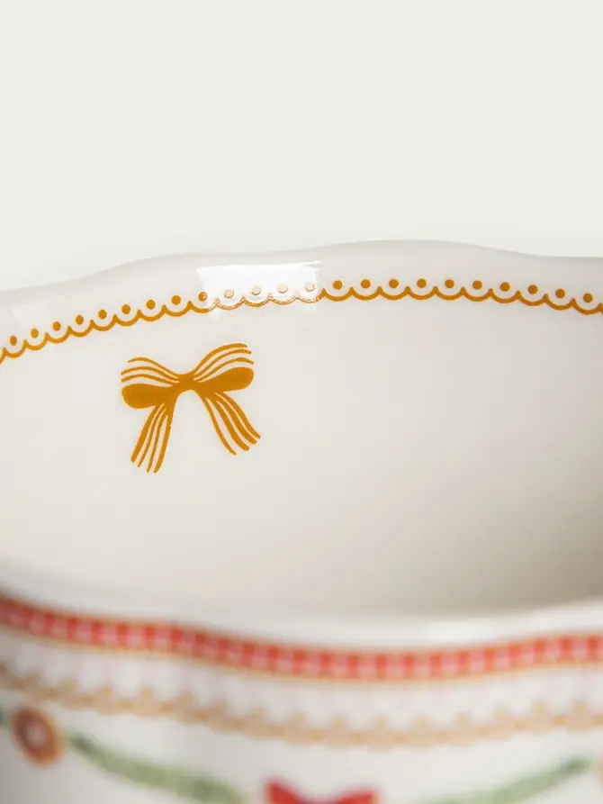 Kubek ABARIS porcelanowy z zielonym uchem 0,3 l