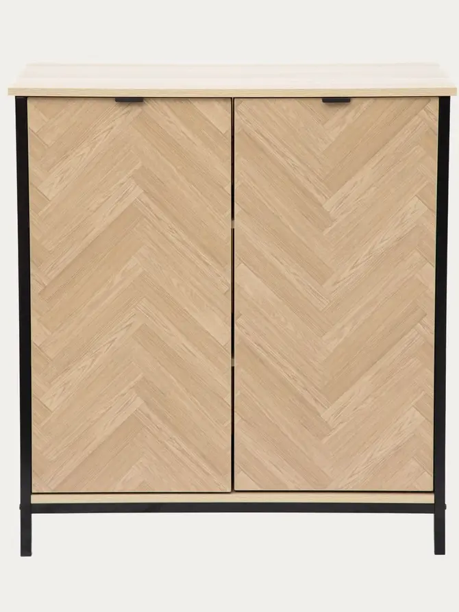 Komoda SWEN naturalna z metalowymi nogami 80x40x88 cm