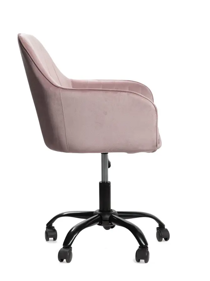 Fotel TEILL welurowy obrotowy różowy 56x58x81-91 cm