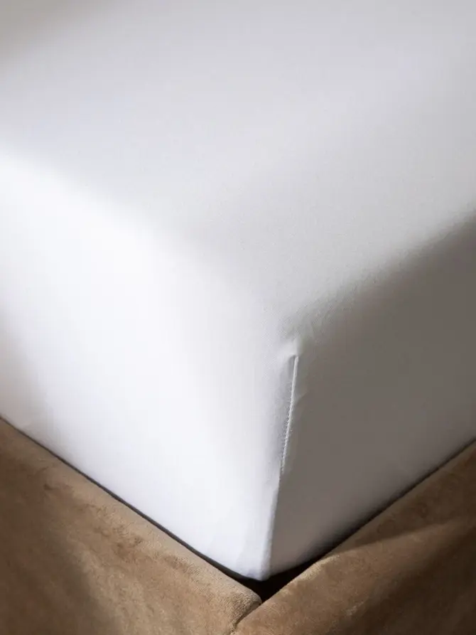 Prześcieradło PELLY jersey białe PREMIUM 140x200 cm