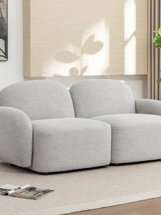 Sofa modułowa HELMI 2-osobowa szara 184x87x73 cm