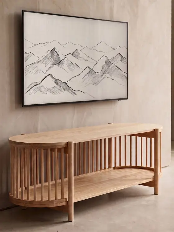 Szafka RTV VOX drewniana naturalna 120x44,5x40 cm