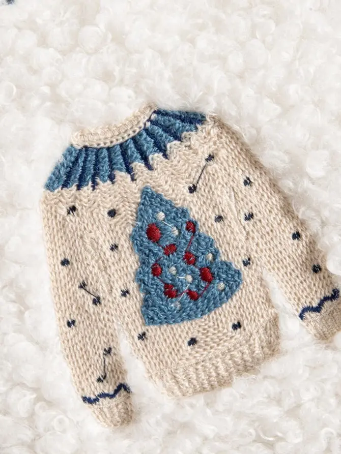 Poszewka CAMBRIE w zimowy wzór 45x45 cm