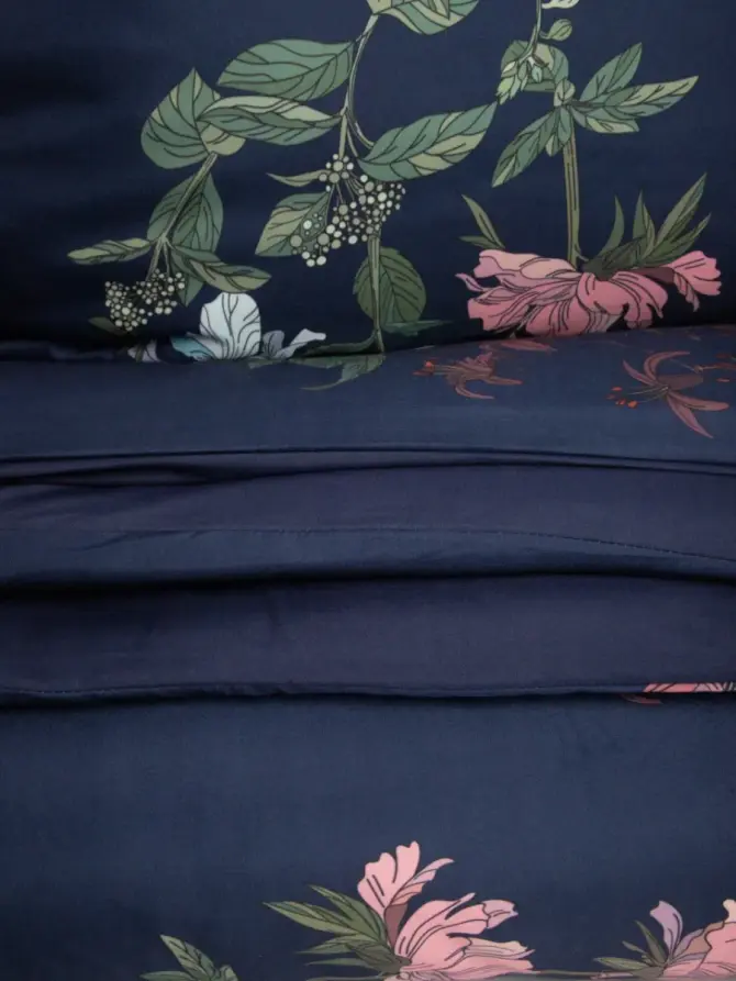 Pościel EC NIGELLA z mikrofibry w kwiatowy wzór 220x200 + 2*70x80 cm
