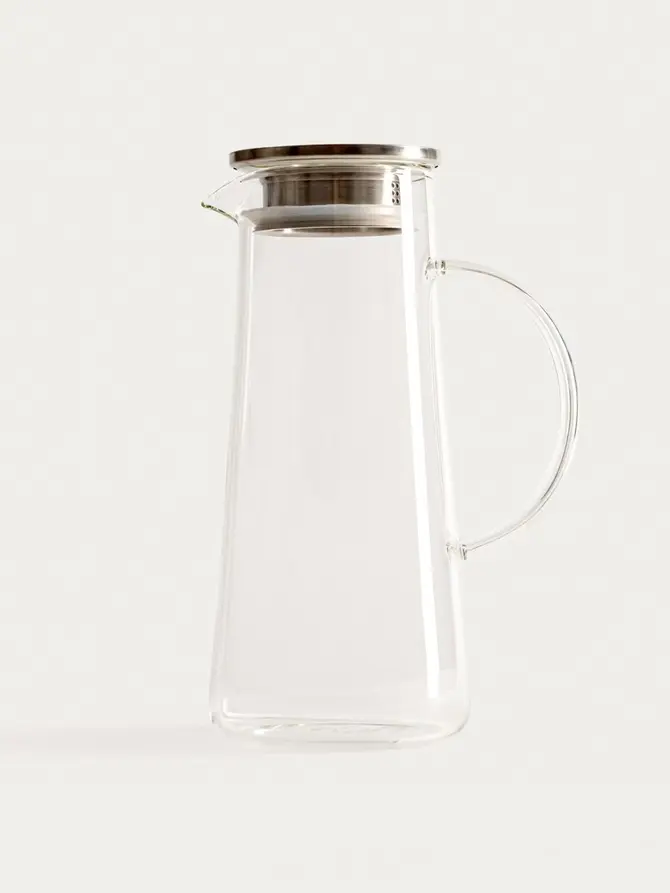 Dzbanek KUBBE ze srebrnym wieczkiem 1,3 l
