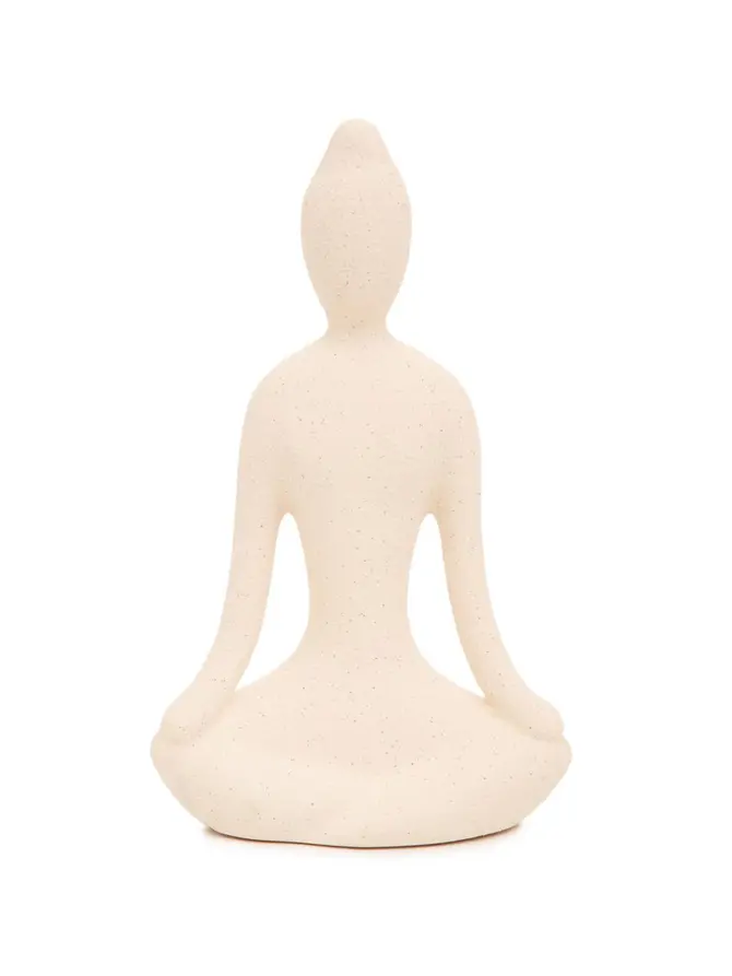 Dekoracja stojąca YOGA z piaskowym wykończeniem 12x5,5x20 cm