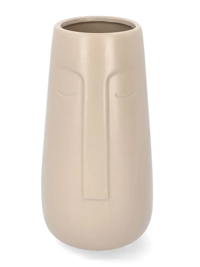Wazon CERGY ceramiczny beżowy 13,5x26 cm
