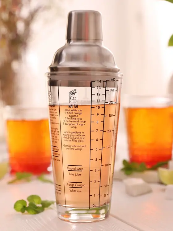 Shaker ALCOLE ze srebrnym wieczkiem 0,4 l