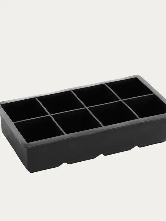 Foremka ALCOLE na kostki lodu kwadratowe czarna 22x11 cm