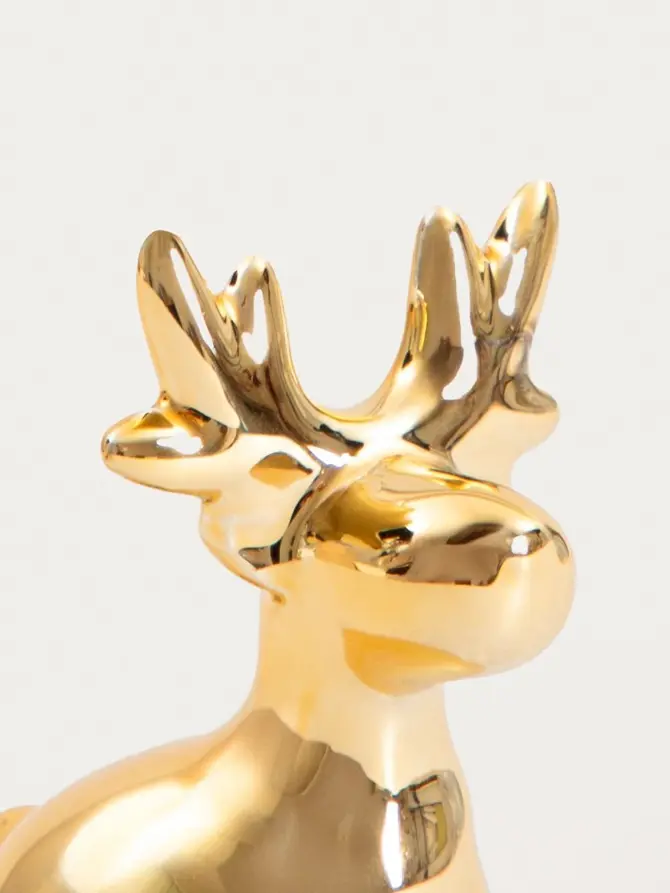 Renifer DARIAN złoty 5x7 cm