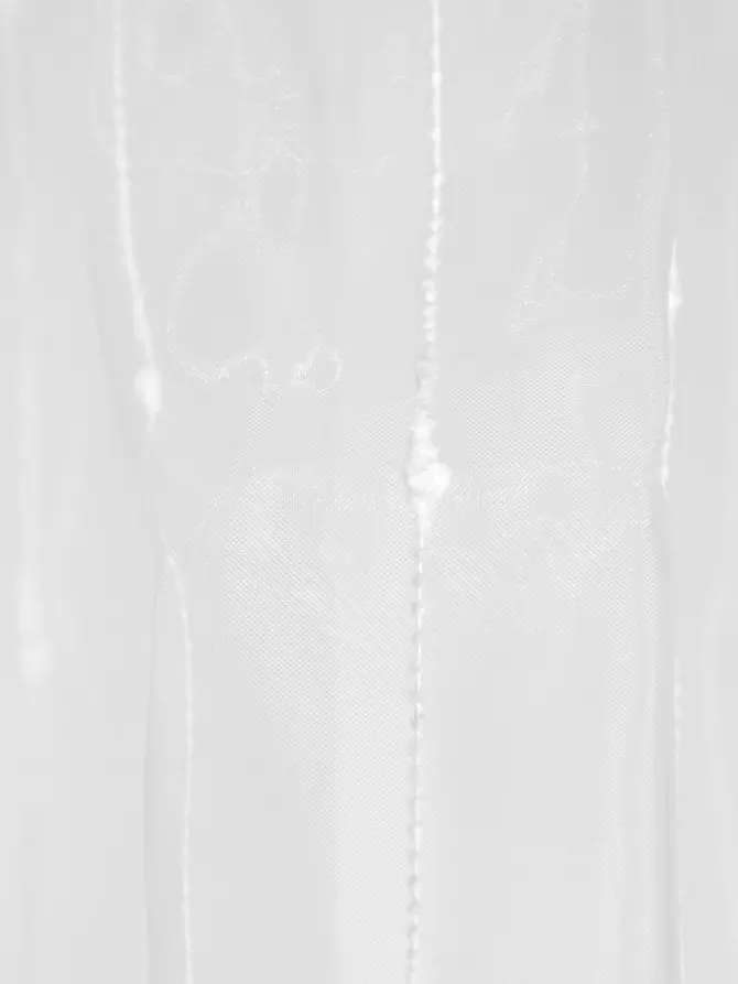 BIAŁA ŻAKARDOWA NA KOŁACH B2 ESSENTIALS JACQUARD, RINGS Firanka B2 ESSENTIALS BIAŁA ŻAKARDOWA NA KOŁACH