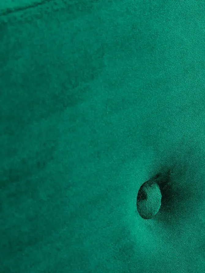 Łóżko ze stelażem MIKKEL welurowe zielone 140x200 cm
