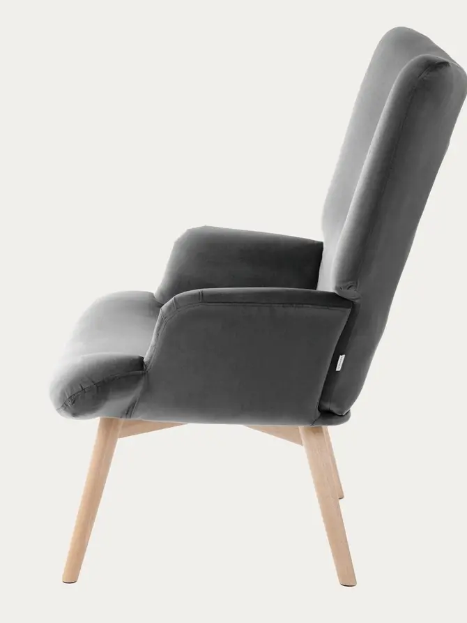 Fotel MOSS szary 70x55x95 cm