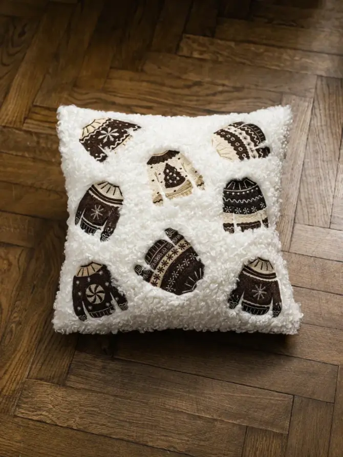 Poszewka CAMBRIE w zimowe sweterki 45x45 cm