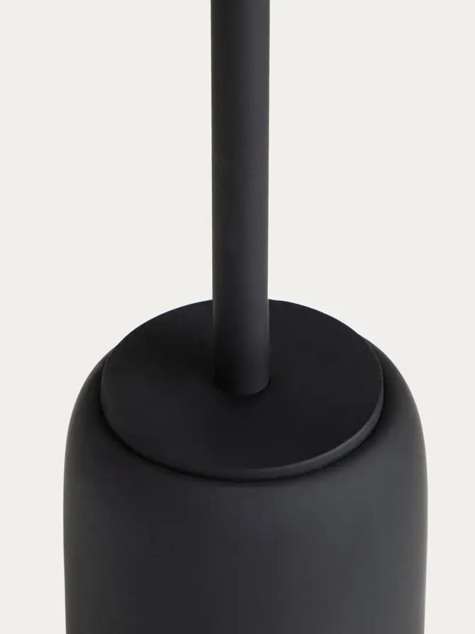 Szczotka do WC ALMERI ceramiczna czarna 11,2x39 cm