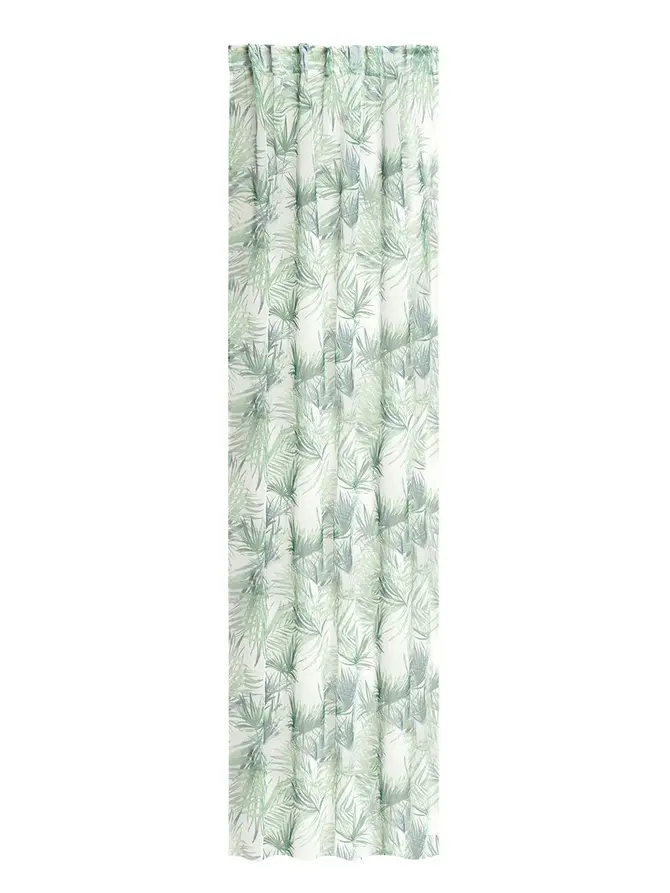Zasłona DAIL w zielone liście 140x250 cm