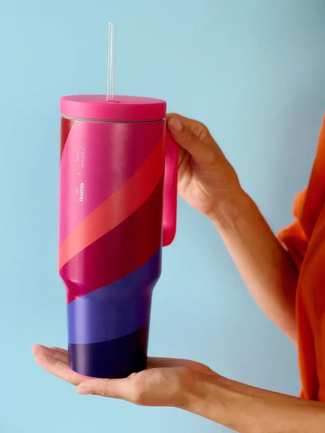 Kubek termiczny NAOKO ze słomką 1,2 l