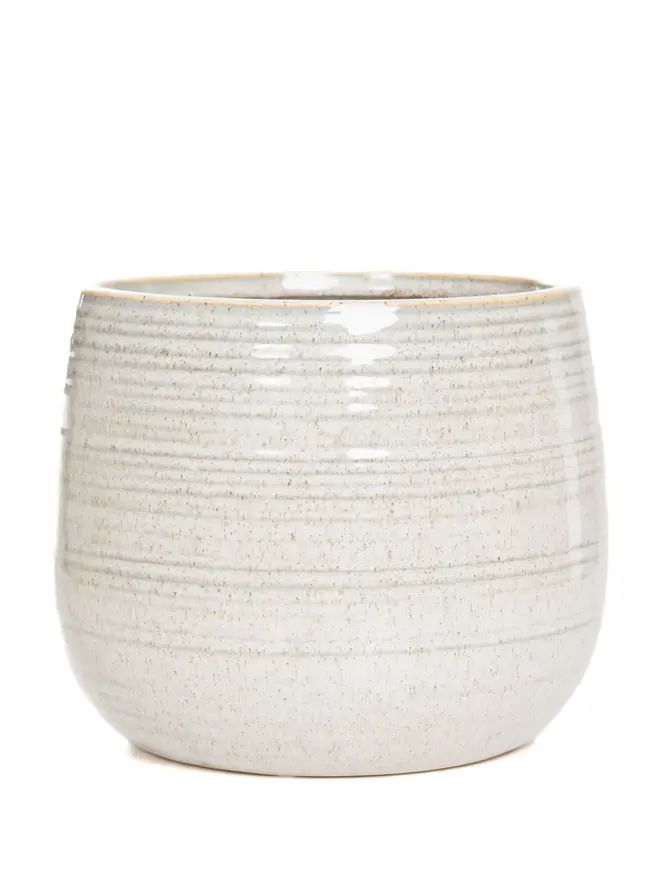 Osłonka na doniczkę POLSY ceramiczna beżowa 16x16x13 cm