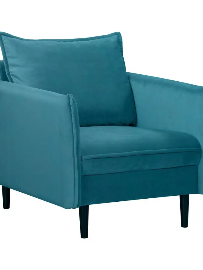 Fotel RUGG Fotel turkusowy 99x86x91 cm