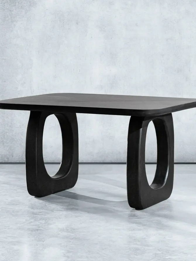 Stolik kawowy ASTIR lite drewno mango czarny 100x60x40 cm