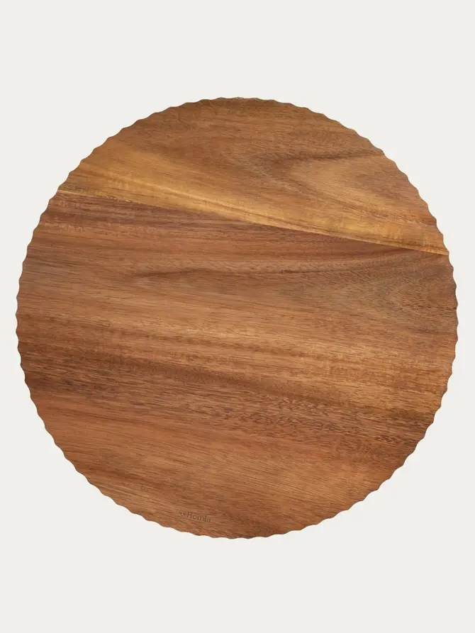 Patera RILLET ryflowana na metalowych nóżkach 34x9 cm