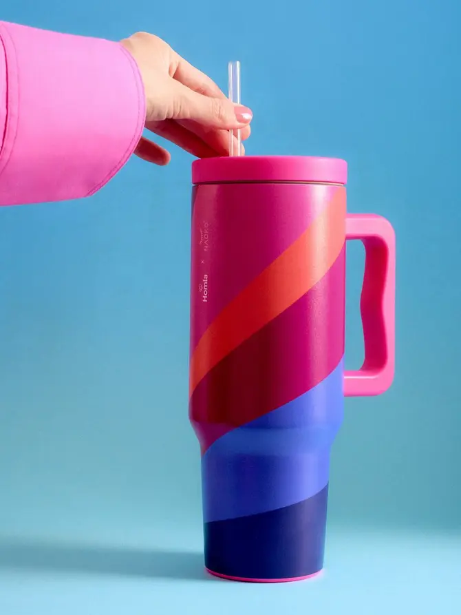 Kubek termiczny NAOKO ze słomką 1,2 l