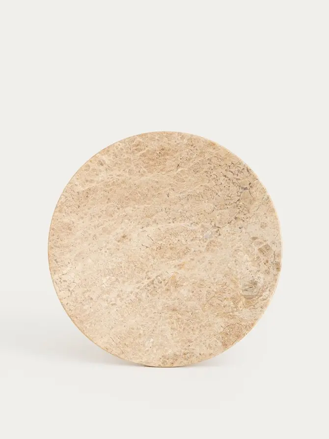 Mydelniczka LUTHER z beżowego marmuru 12x1,7 cm
