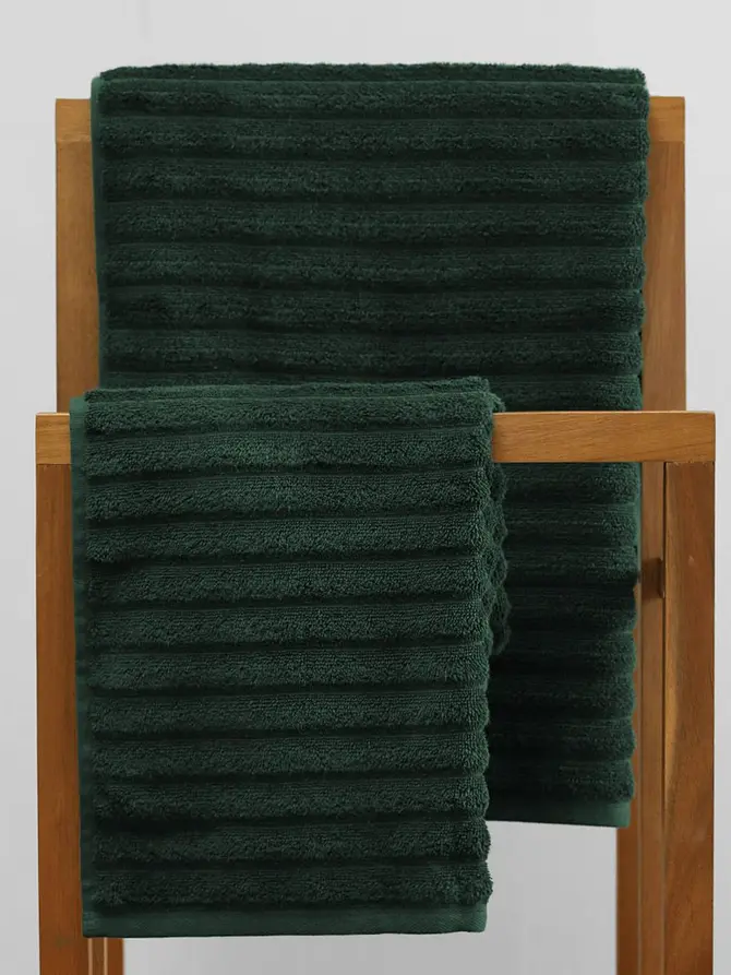 Ręcznik ASTRI w paski zielony 70x130 cm