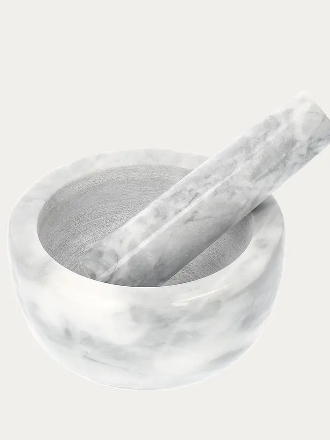 Moździerz MARBLE marmurowy biały 12 cm