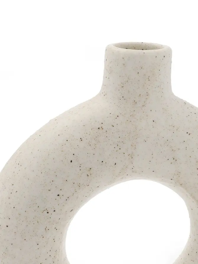 Wazon NOVO z dziurą biały 19x5,5x21 cm