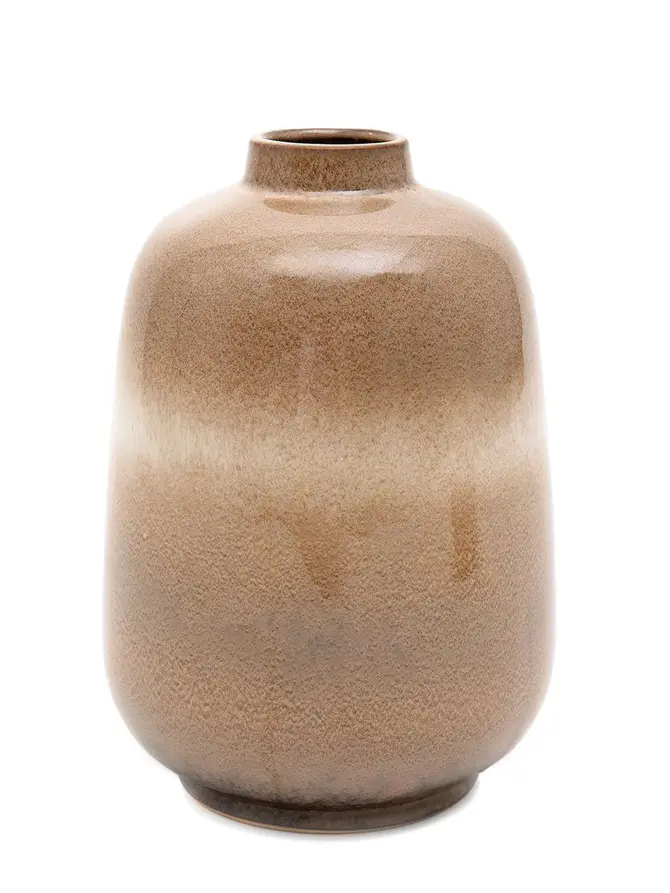 Wazon SOLETO ceramiczny beżowy 15,5x22,4 cm