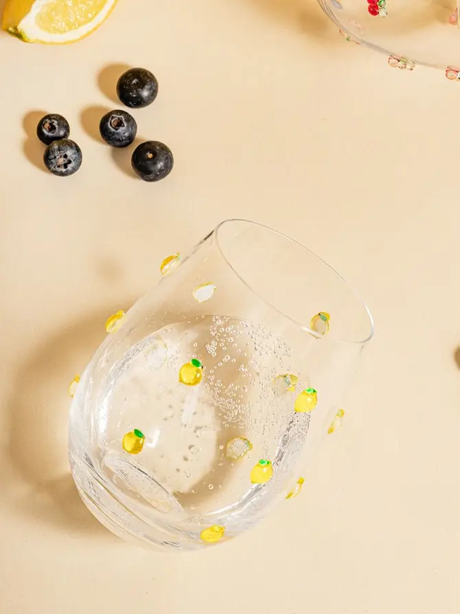 Szklanka ORNARE z elementami cytrynek 0,5 l