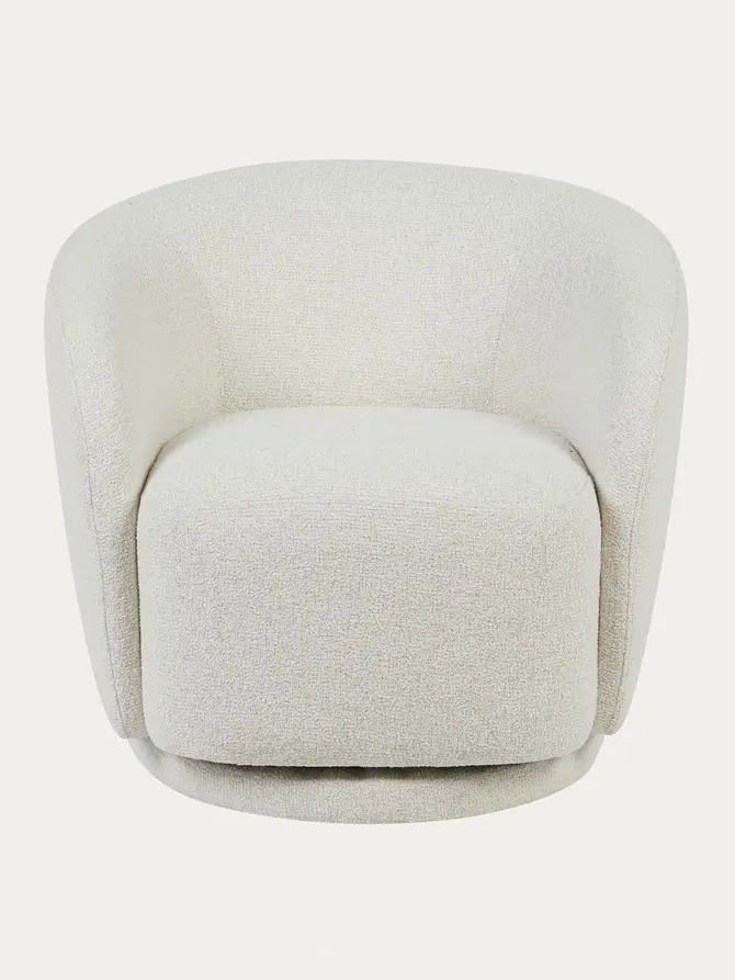 Fotel MARVELLO obrotowy ecru 76x73x66 cm