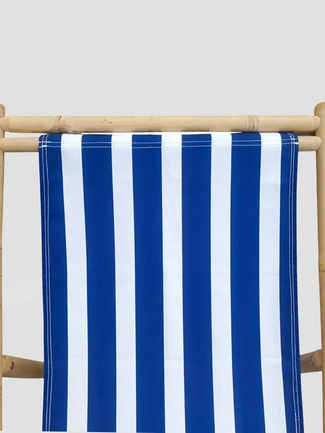 Leżak MARE w biało niebieskie paski 59x107x85 cm