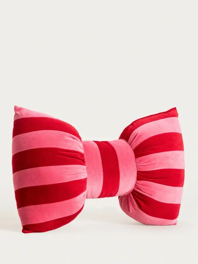 Poduszka PINKY BOW w kształcie kokardy 30x45 cm