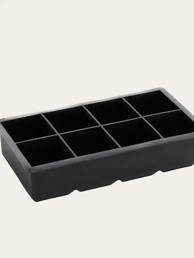 Foremka ALCOLE na kostki lodu kwadratowe czarna 22x11 cm