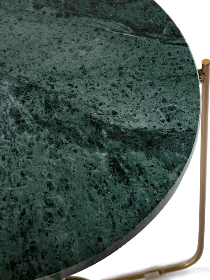 Stolik MARBLE z naturalnego marmuru zielony 42x42x45 cm