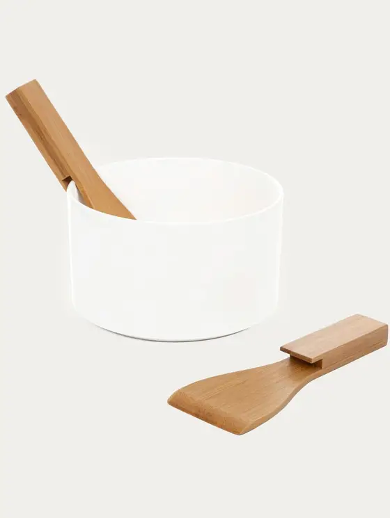 Misa B2 FINCAN do sałat z bambusowymi łyżkami 17 cm