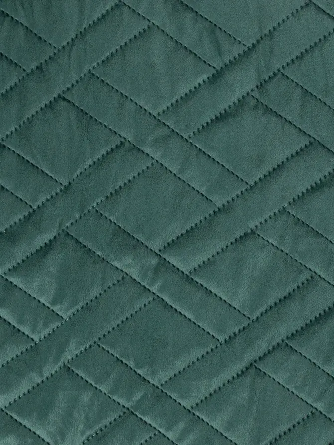 Narzuta TUALA welwetowa z pikowaniem zielona 200x220 cm
