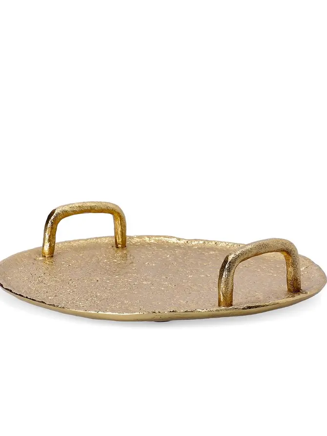 Taca GIRONA metalowa złota 26x5 cm